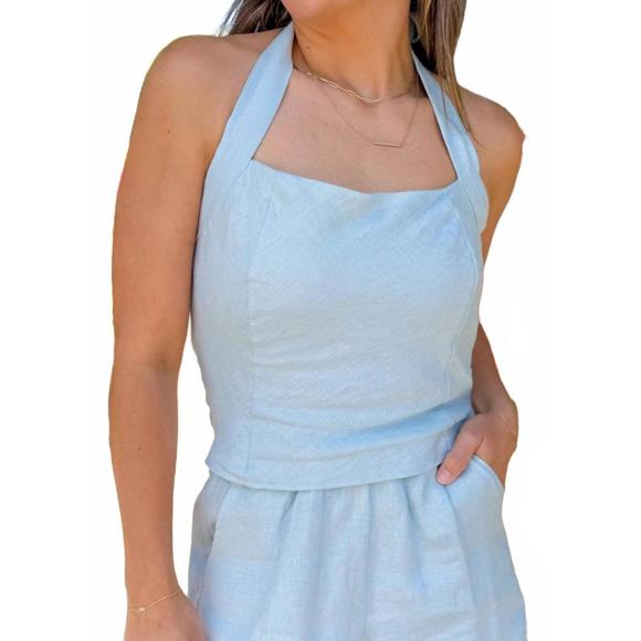 NEW BISHOP + YOUNG lake positano top in blue - Picture 1 of 3